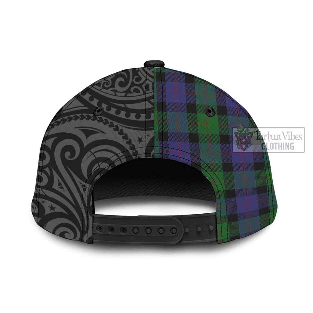 Tartan Vibes Clothing Blair Tartan Classic Cap with New Zealand Silver Fern Half Style