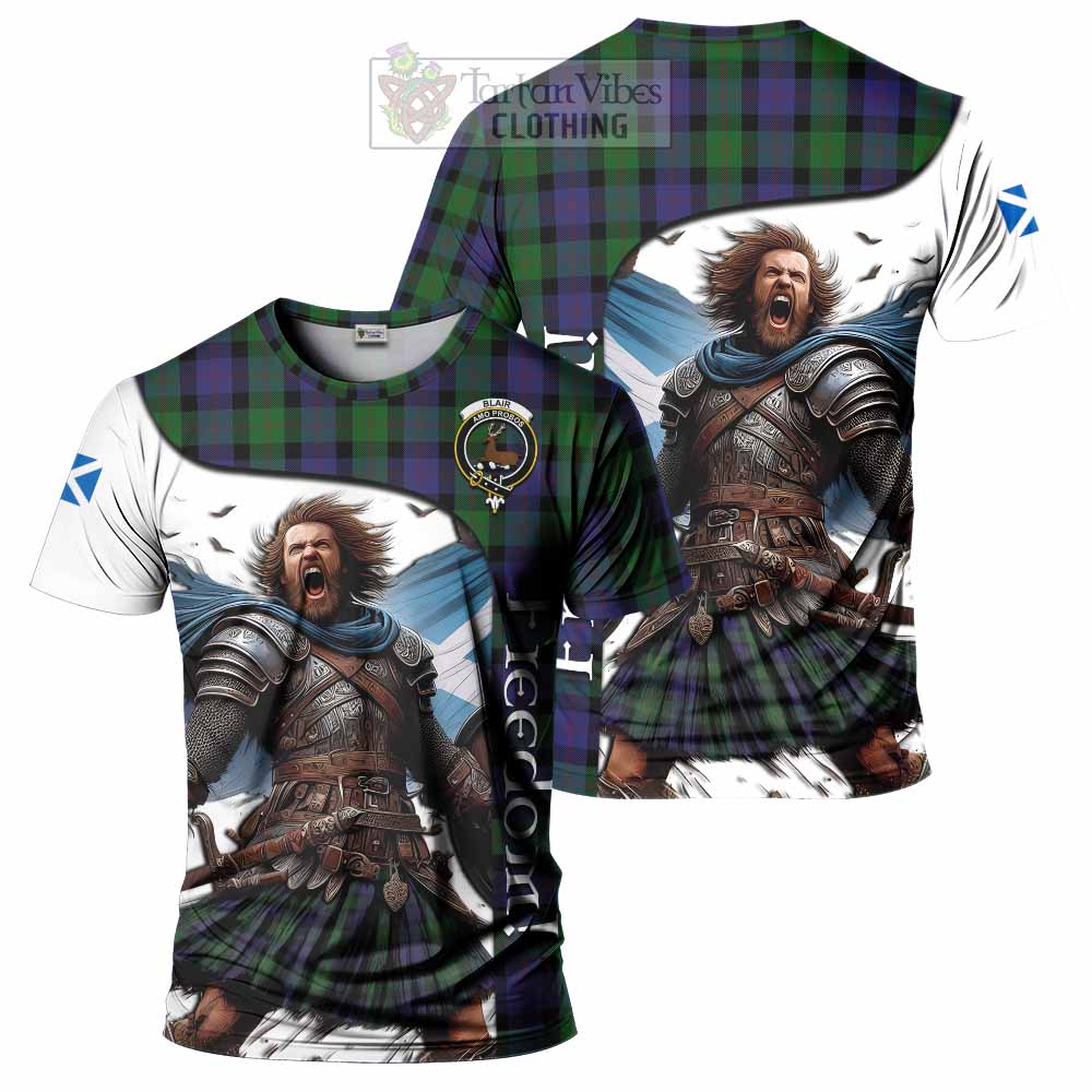 Blair Crest Tartan T-Shirt Inspired by the Freedom of Scottish Warrior