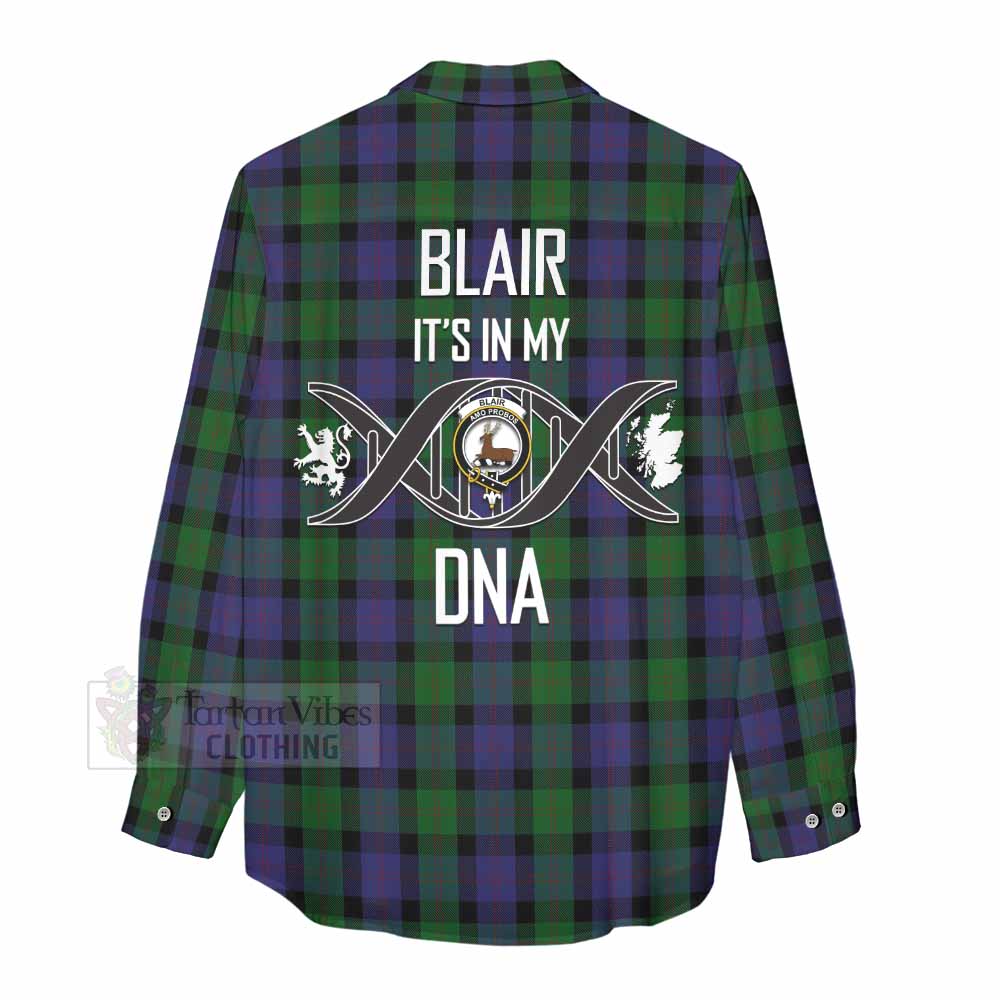 Tartan Vibes Clothing Blair Tartan Women's Casual Shirt with Family Crest DNA In Me Style