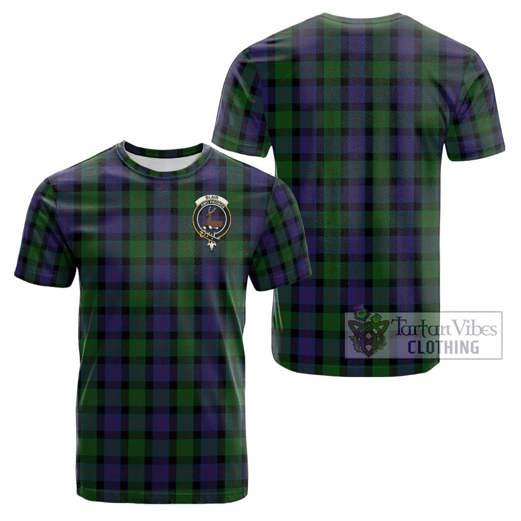 Blair Tartan Cotton T-Shirt with Family Crest Kid's Shirt - Tartanvibesclothing Shop