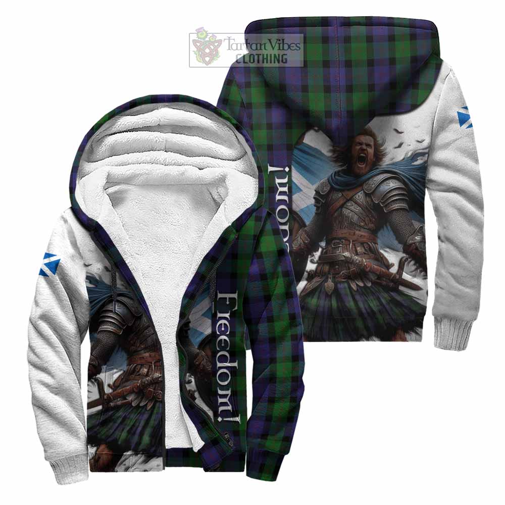 Tartan Vibes Clothing Blair Crest Tartan Sherpa Hoodie Inspired by the Freedom of Scottish Warrior