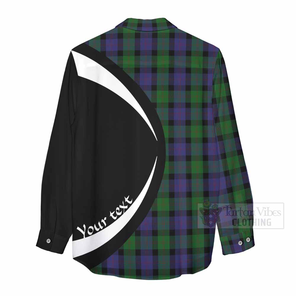 Tartan Vibes Clothing Blair Tartan Women's Casual Shirt with Family Crest Circle Style