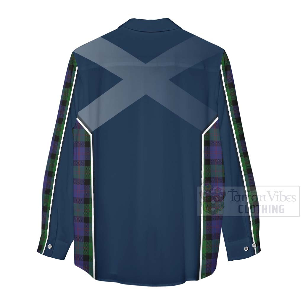 Tartan Vibes Clothing Blair Tartan Women's Casual Shirt with Family Crest and Scottish Thistle Vibes Sport Style