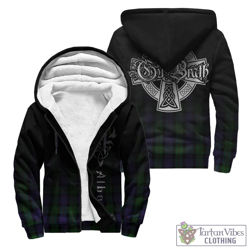 Tartan Vibes Clothing Blair Tartan Sherpa Hoodie Featuring Alba Gu Brath Family Crest Celtic Inspired