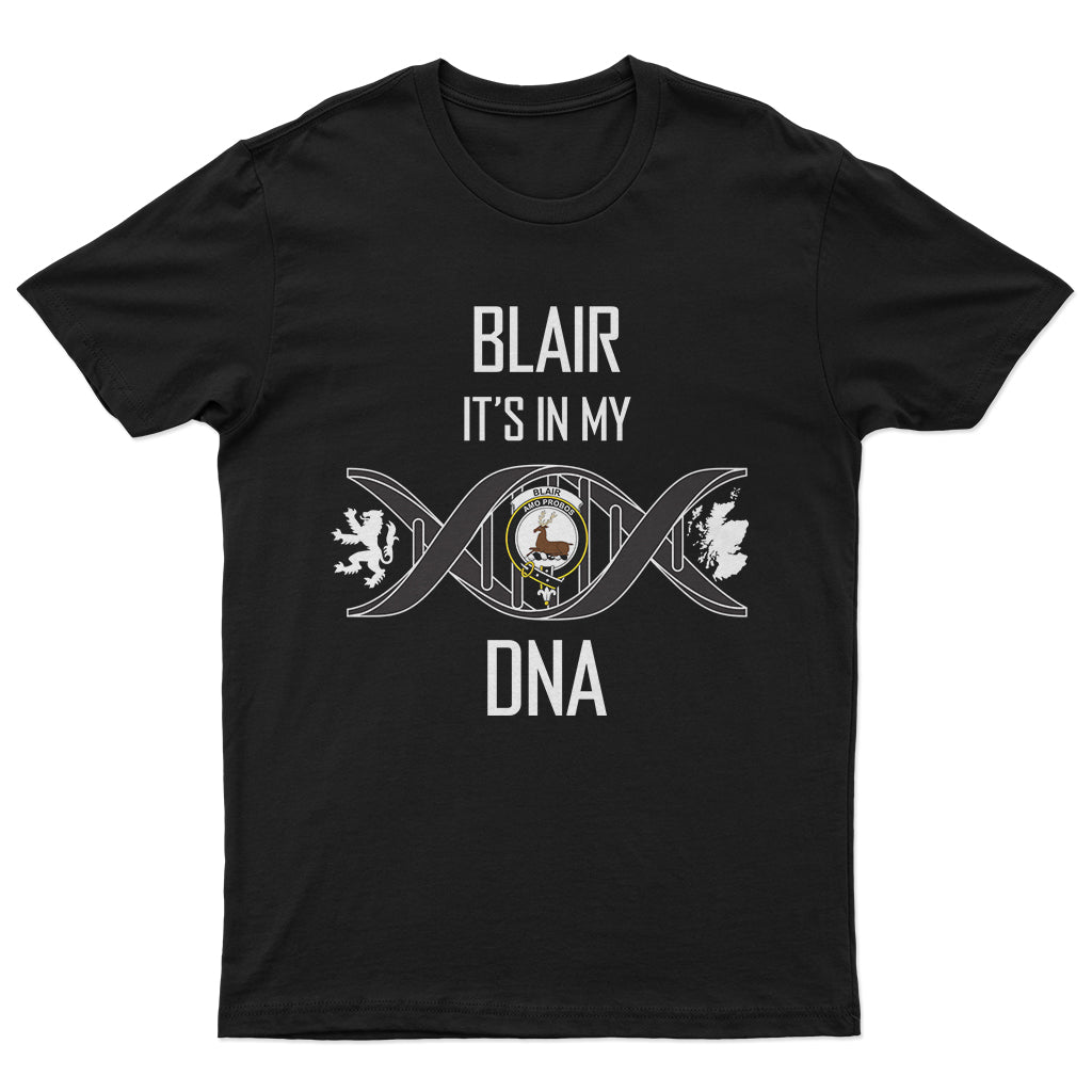 Blair Family Crest DNA In Me Mens T Shirt - Tartanvibesclothing