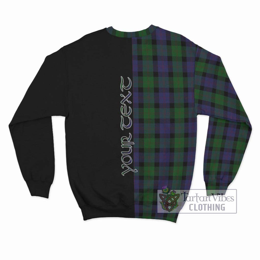 Blair Tartan Sweatshirt with Family Crest and Half Of Me Style - Tartanvibesclothing Shop