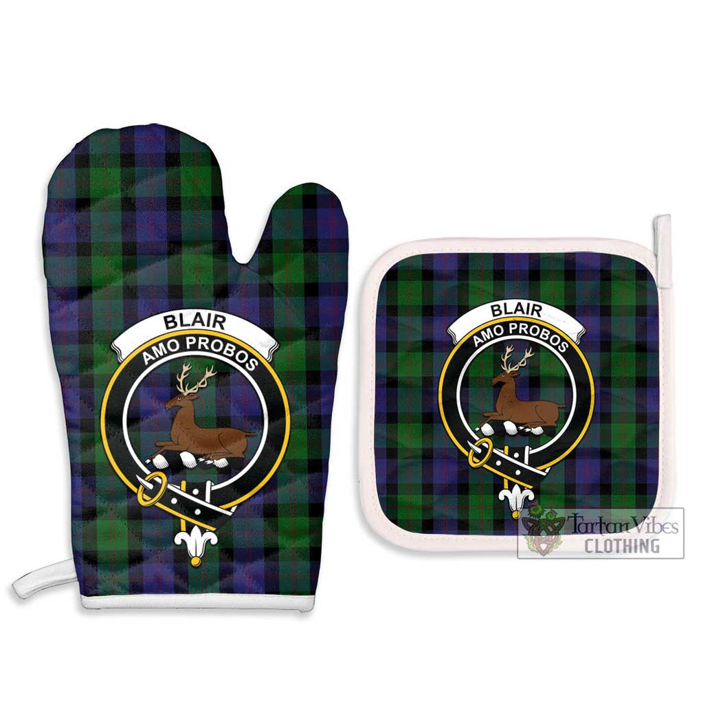 Blair Tartan Combo Oven Mitt & Pot-Holder with Family Crest - Tartan Vibes Clothing