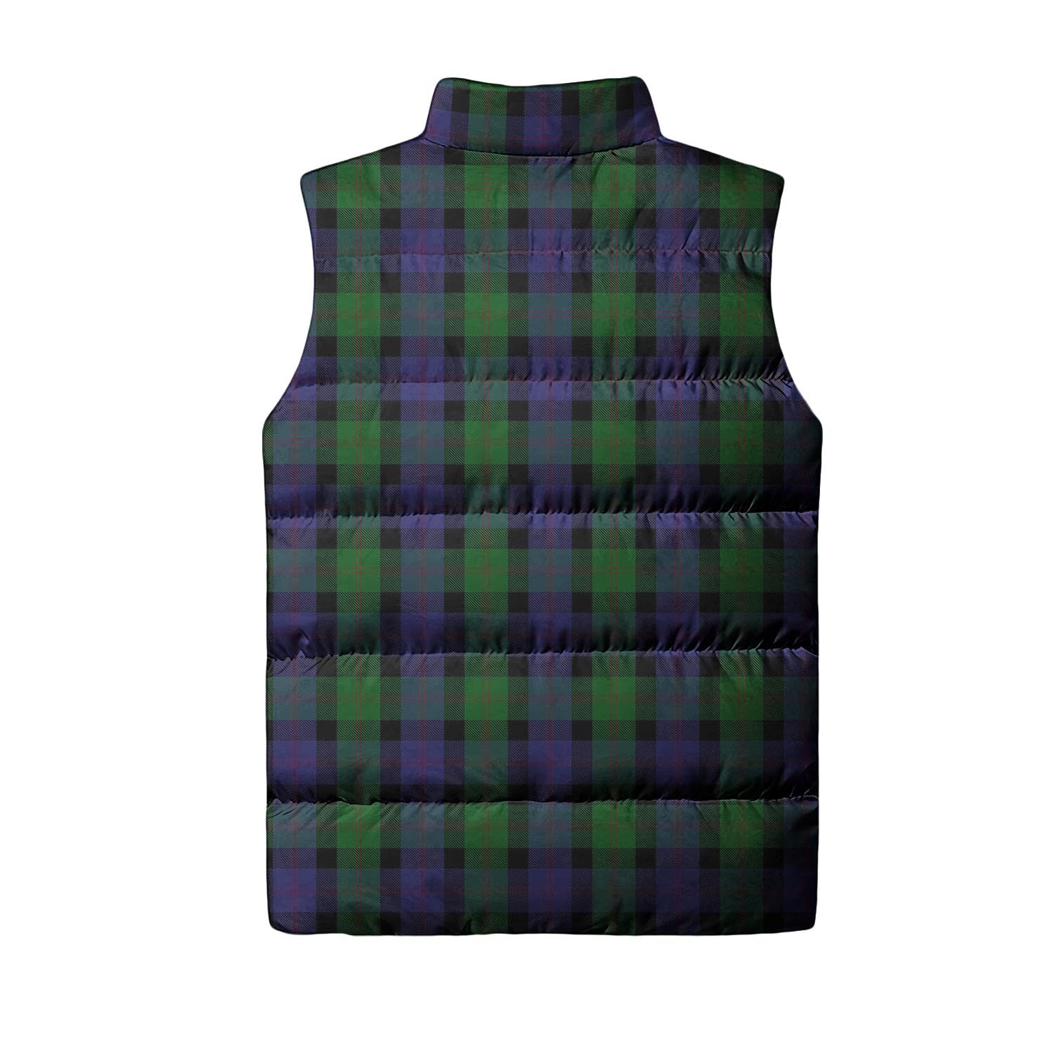 Blair Tartan Sleeveless Puffer Jacket with Family Crest - Tartanvibesclothing