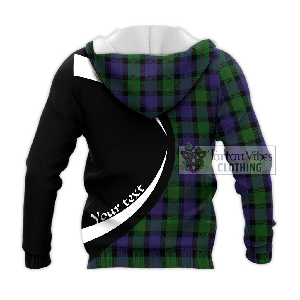 Blair Tartan Knitted Hoodie with Family Crest Circle Style - Tartan Vibes Clothing