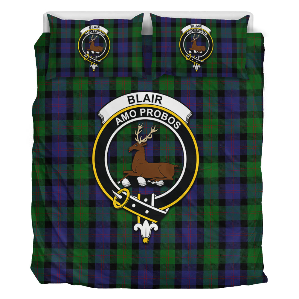 Blair Tartan Bedding Set with Family Crest - Tartanvibesclothing