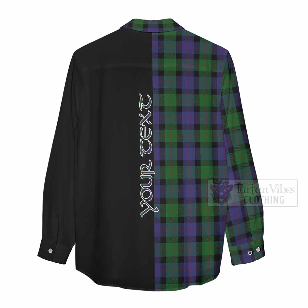 Tartan Vibes Clothing Blair Tartan Women's Casual Shirt with Family Crest and Half Of Me Style