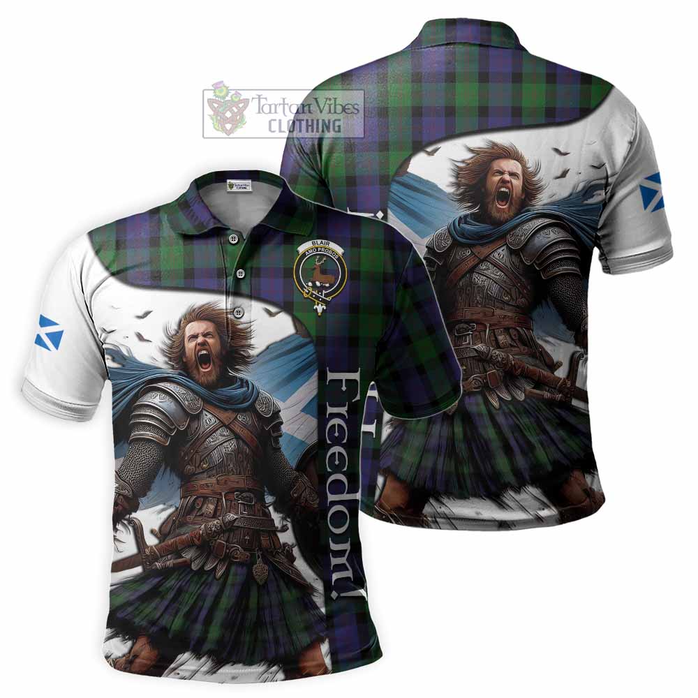 Tartan Vibes Clothing Blair Crest Tartan Polo Shirt Inspired by the Freedom of Scottish Warrior