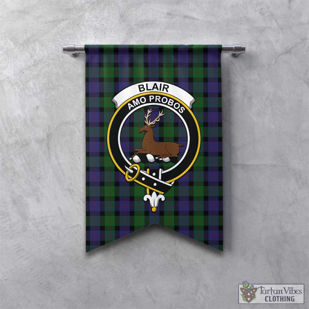 Tartan Vibes Clothing Blair Tartan Gonfalon, Tartan Banner with Family Crest