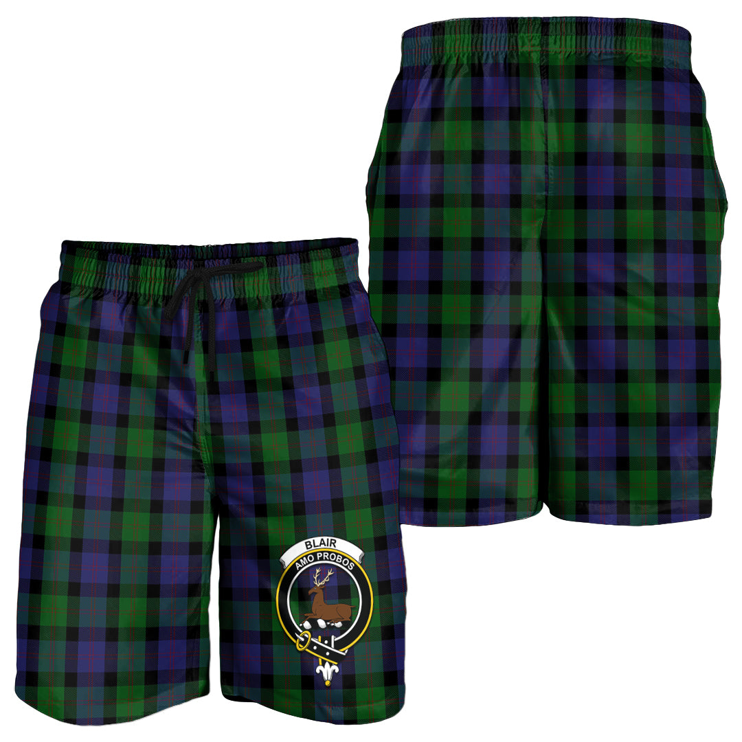 Blair Tartan Mens Shorts with Family Crest - Tartanvibesclothing