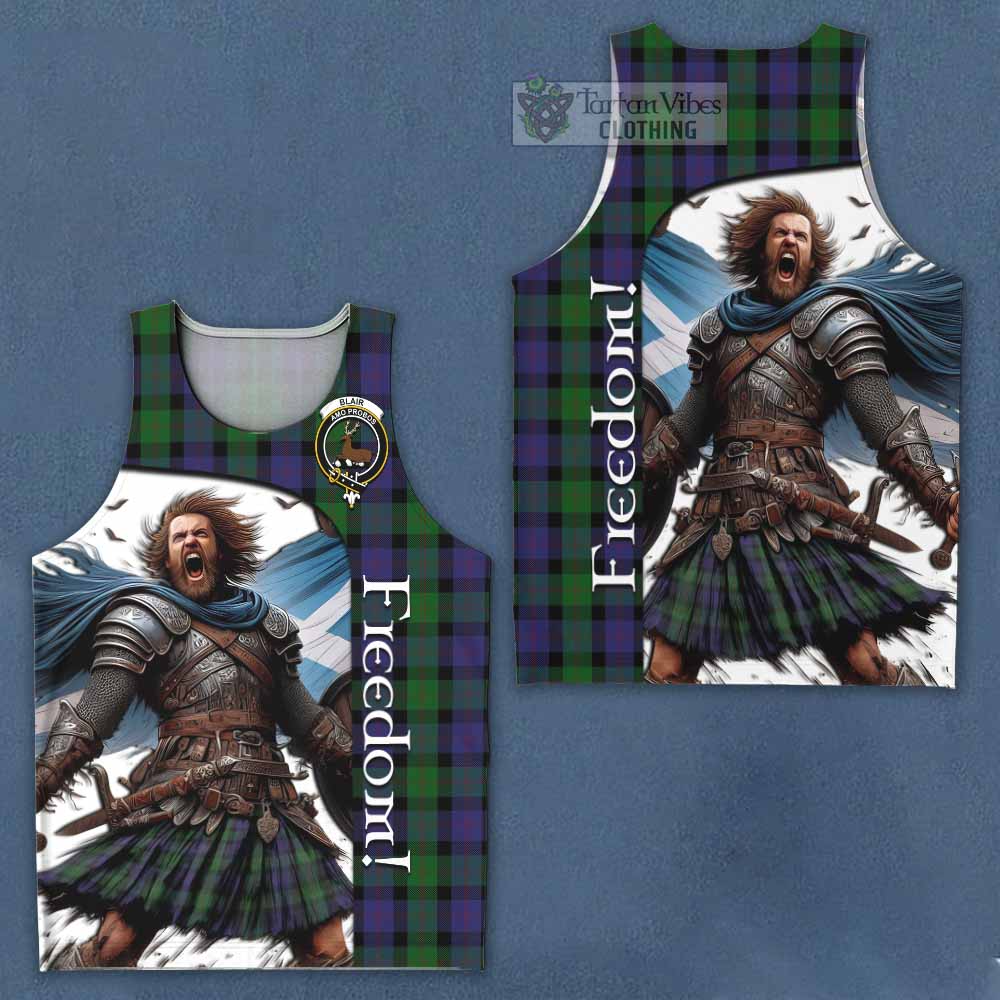 Tartan Vibes Clothing Blair Crest Tartan Men's Tank Top Inspired by the Freedom of Scottish Warrior