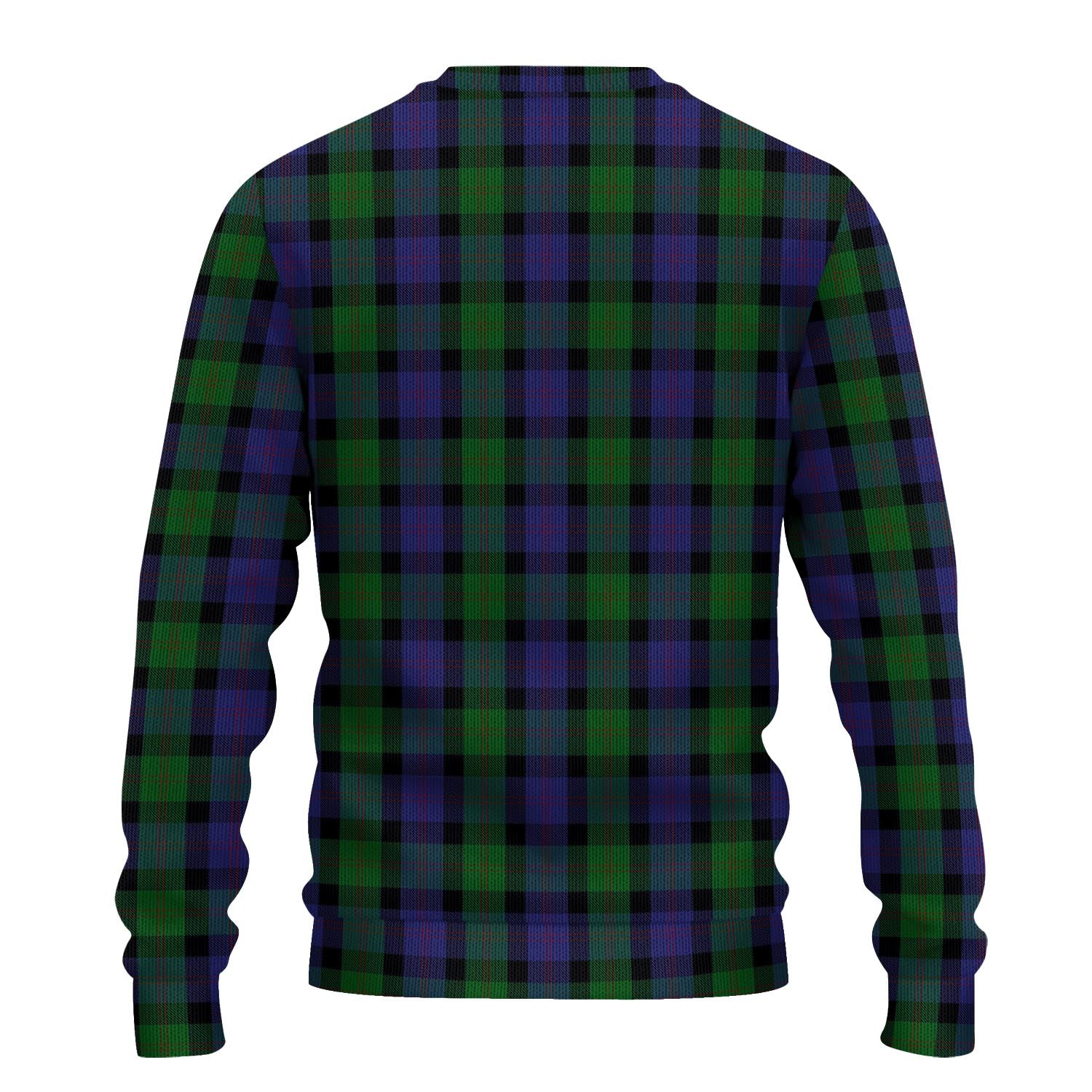 Blair Tartan Knitted Sweater with Family Crest - Tartanvibesclothing