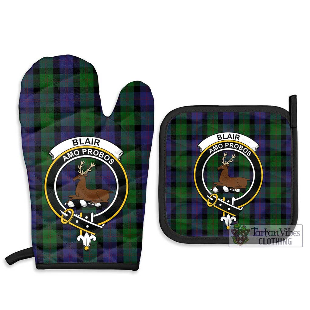 Blair Tartan Combo Oven Mitt & Pot-Holder with Family Crest - Tartan Vibes Clothing