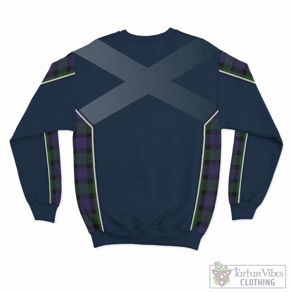 Tartan Vibes Clothing Blair Tartan Sweatshirt with Family Crest and Scottish Thistle Vibes Sport Style