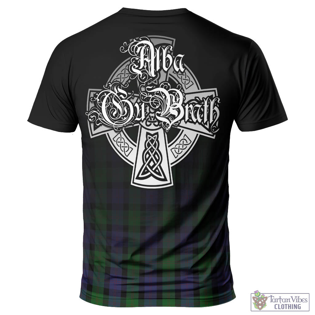 Tartan Vibes Clothing Blair Tartan T-Shirt Featuring Alba Gu Brath Family Crest Celtic Inspired