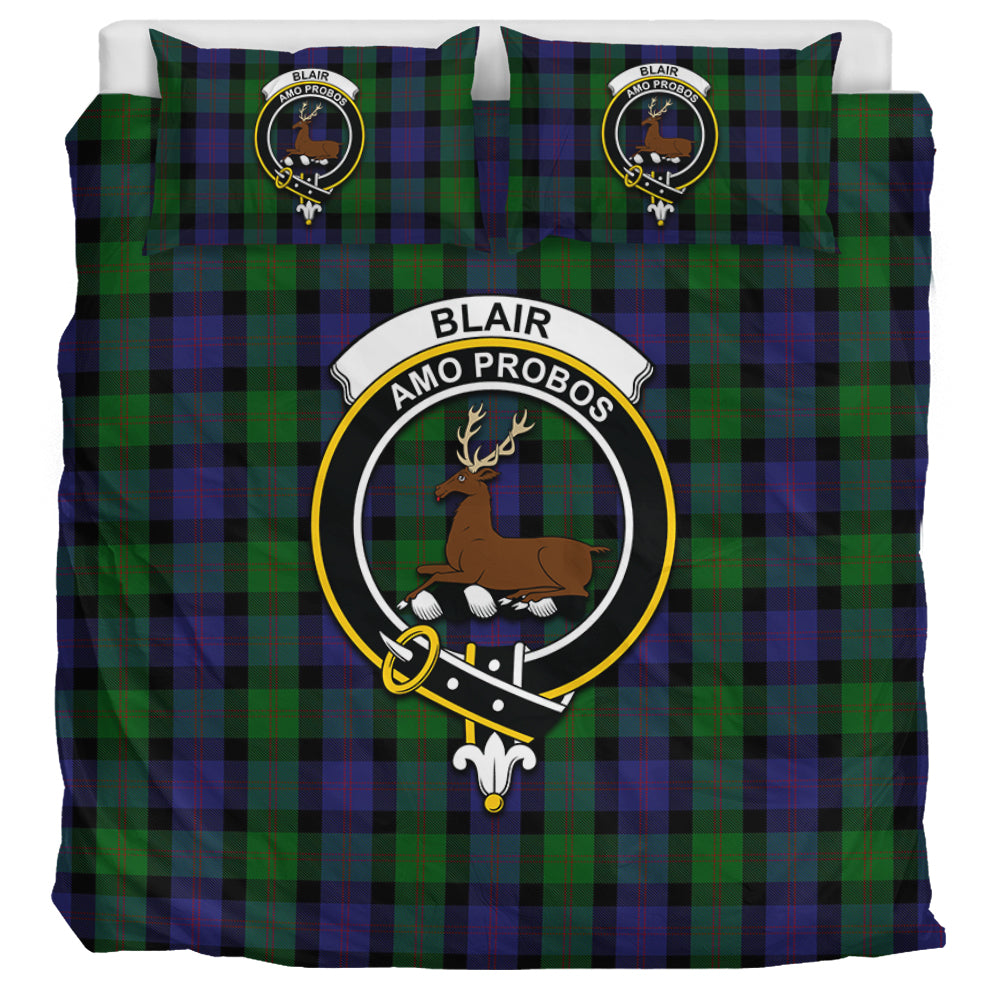 Blair Tartan Bedding Set with Family Crest - Tartanvibesclothing