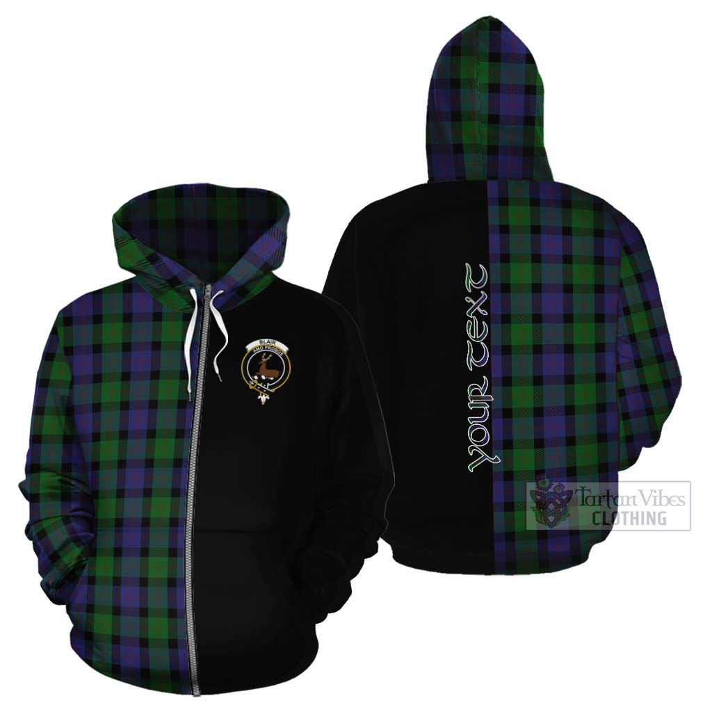 Tartan Vibes Clothing Blair Tartan Cotton Hoodie with Family Crest and Half Of Me Style