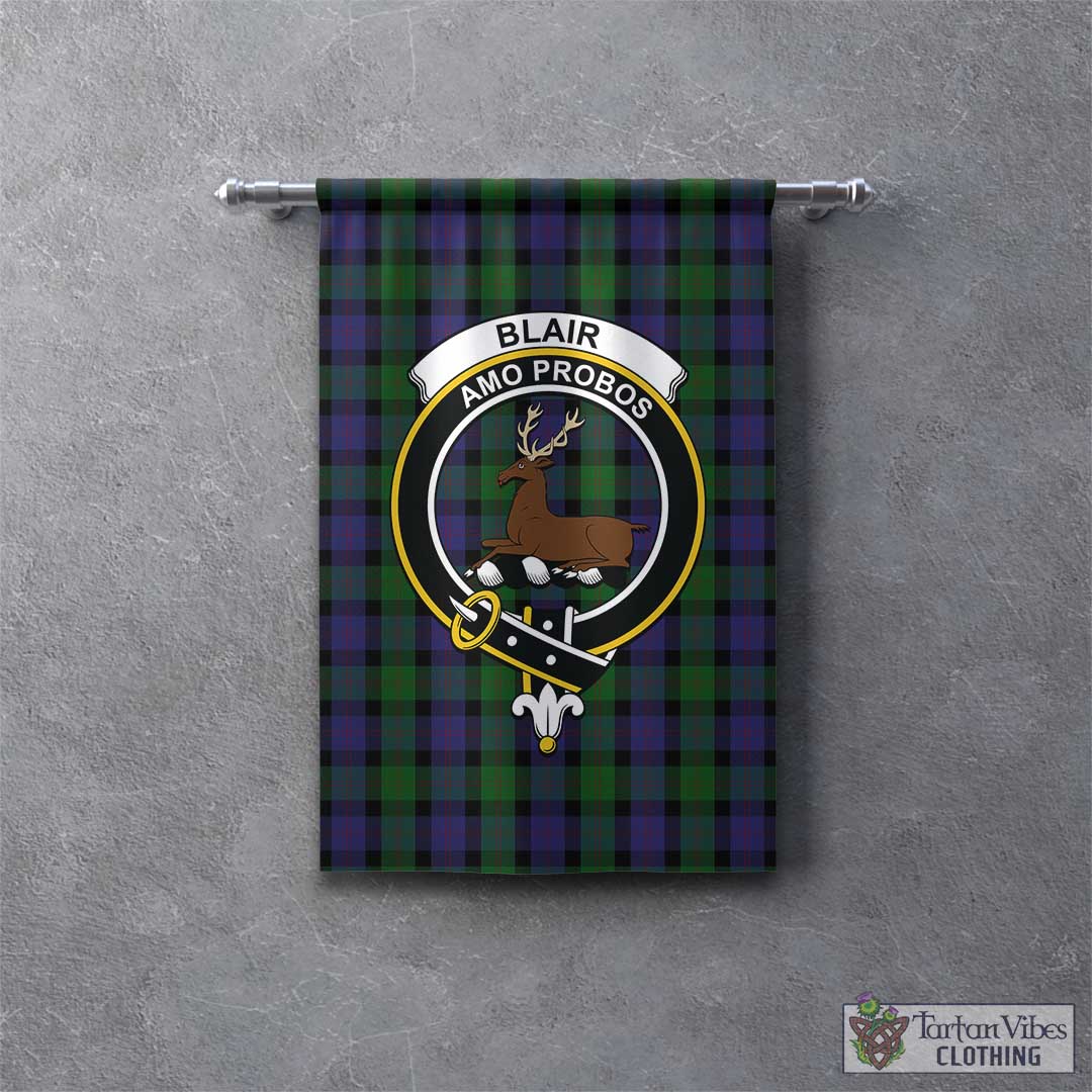 Tartan Vibes Clothing Blair Tartan Gonfalon, Tartan Banner with Family Crest