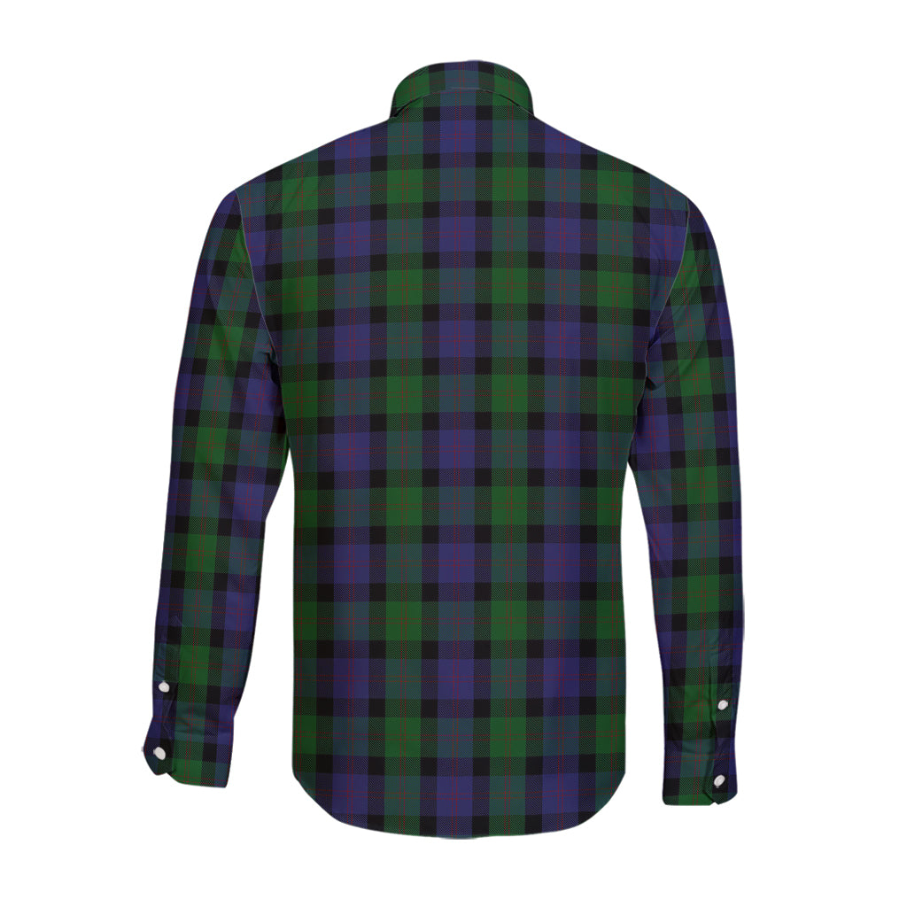 Blair Tartan Long Sleeve Button Up Shirt with Family Crest - Tartanvibesclothing