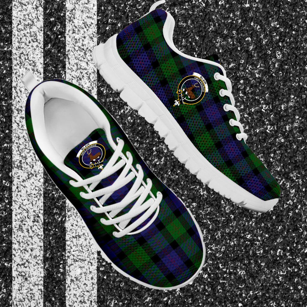 Blair Tartan Sneakers with Family Crest - Tartan Vibes Clothing