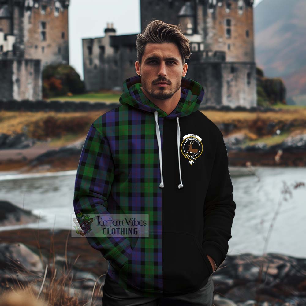 Tartan Vibes Clothing Blair Tartan Cotton Hoodie with Family Crest and Half Of Me Style