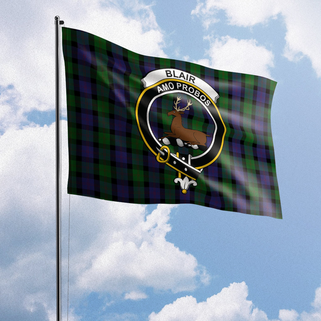 Blair Tartan Flag with Family Crest House Flag (Horizontal) - Tartan Vibes Clothing