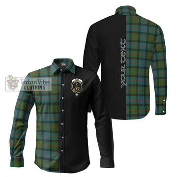 Blair Ancient Tartan Long Sleeve Button Shirt with Family Crest and Half Of Me Style