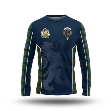 Blair Ancient Tartan Long Sleeve T-Shirt with Family Crest and Lion Rampant Vibes Sport Style