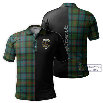 Blair Ancient Tartan Polo Shirt with Family Crest and Half Of Me Style