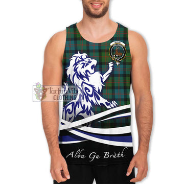 Blair Ancient Tartan Men's Tank Top with Alba Gu Brath Regal Lion Emblem