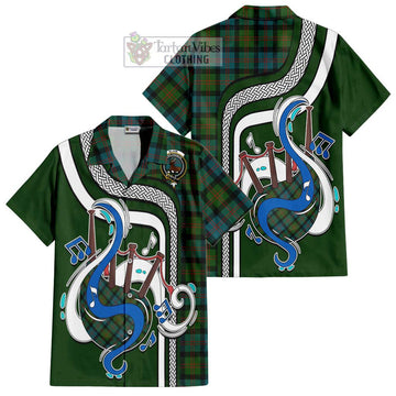 Blair Ancient Tartan Short Sleeve Button Shirt with Epic Bagpipe Style