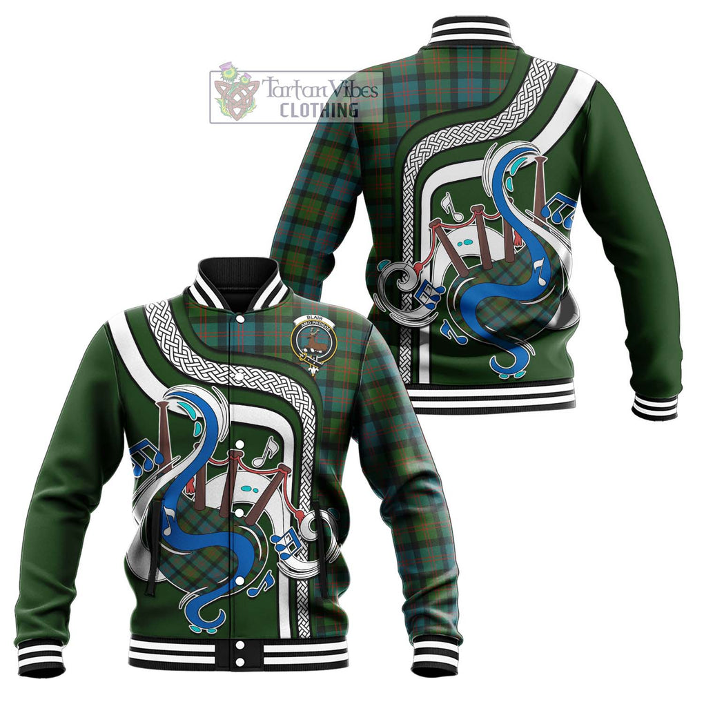 Tartan Vibes Clothing Blair Ancient Tartan Baseball Jacket with Epic Bagpipe Style