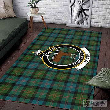 Blair Ancient Tartan Area Rug with Family Crest