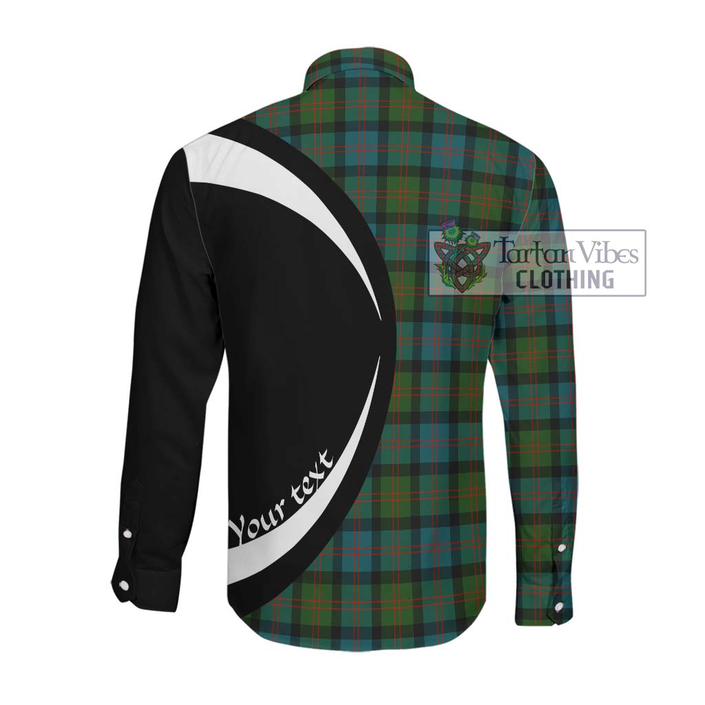 Blair Ancient Tartan Long Sleeve Button Up with Family Crest Circle Style Men's Shirt - Tartan Vibes Clothing