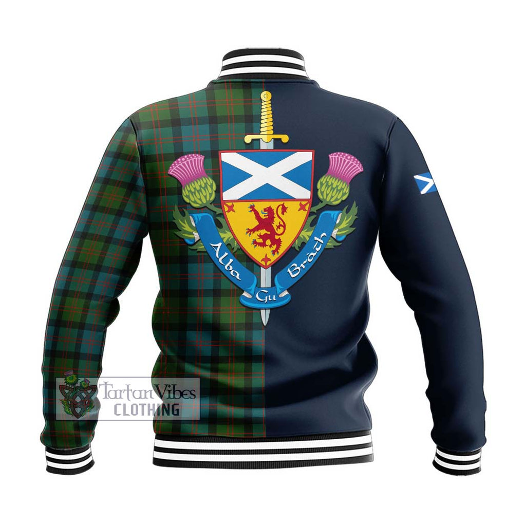 Tartan Vibes Clothing Blair Ancient Tartan Baseball Jacket with Scottish Lion Royal Arm Half Style