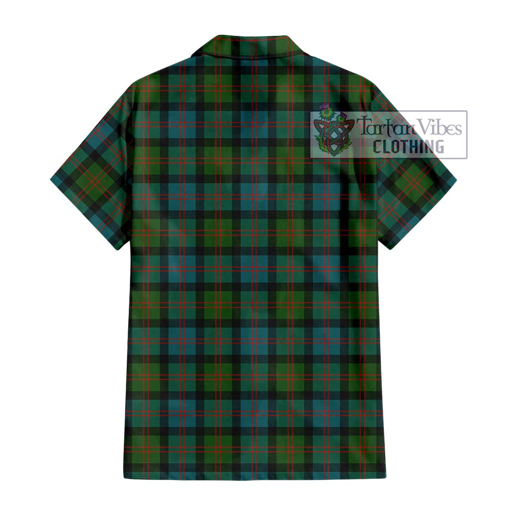 Blair Ancient Tartan Short Sleeve Button Shirt with Family Crest DNA In Me Style - Tartanvibesclothing Shop