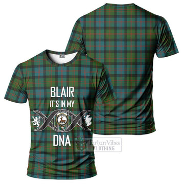 Blair Ancient Tartan T-Shirt with Family Crest DNA In Me Style