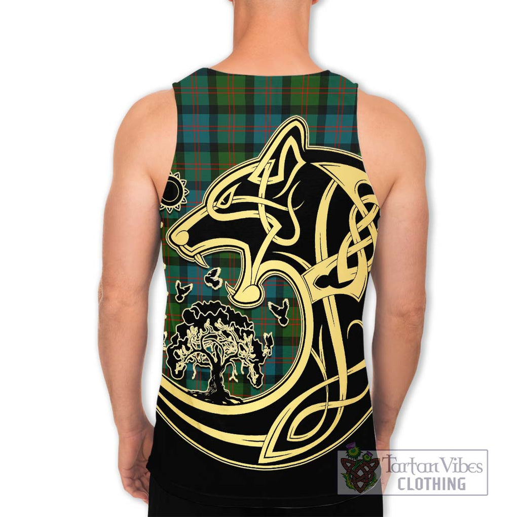 Blair Ancient Tartan Men's Tank Top with Family Crest Celtic Wolf Style - Tartan Vibes Clothing