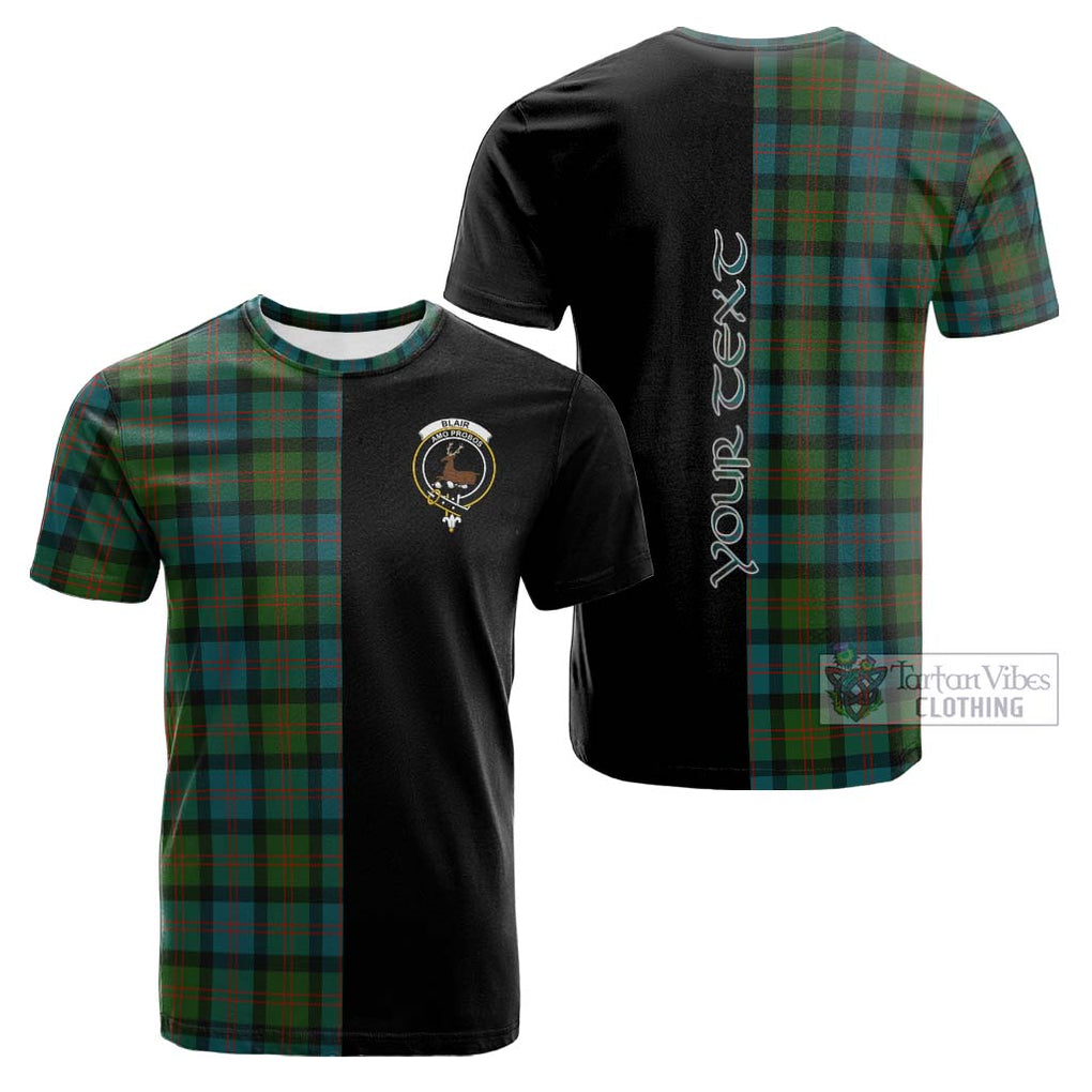 Tartan Vibes Clothing Blair Ancient Tartan Cotton T-shirt with Family Crest and Half Of Me Style