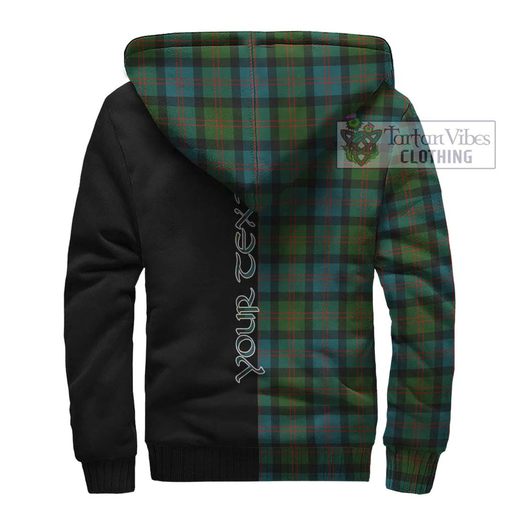 Blair Ancient Tartan Sherpa Hoodie with Family Crest and Half Of Me Style - Tartanvibesclothing Shop