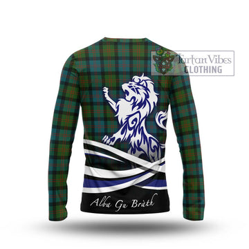 Blair Ancient Tartan Long Sleeve T-Shirt with Alba Gu Brath Regal Lion Emblem