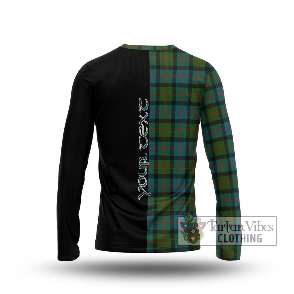 Blair Ancient Tartan Long Sleeve T-Shirt with Family Crest and Half Of Me Style - Tartanvibesclothing Shop