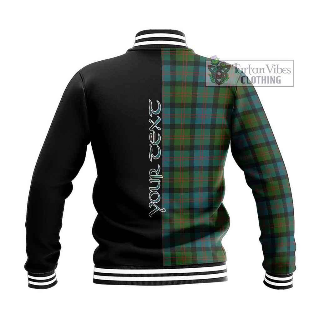 Blair Ancient Tartan Baseball Jacket with Family Crest and Half Of Me Style - Tartanvibesclothing Shop