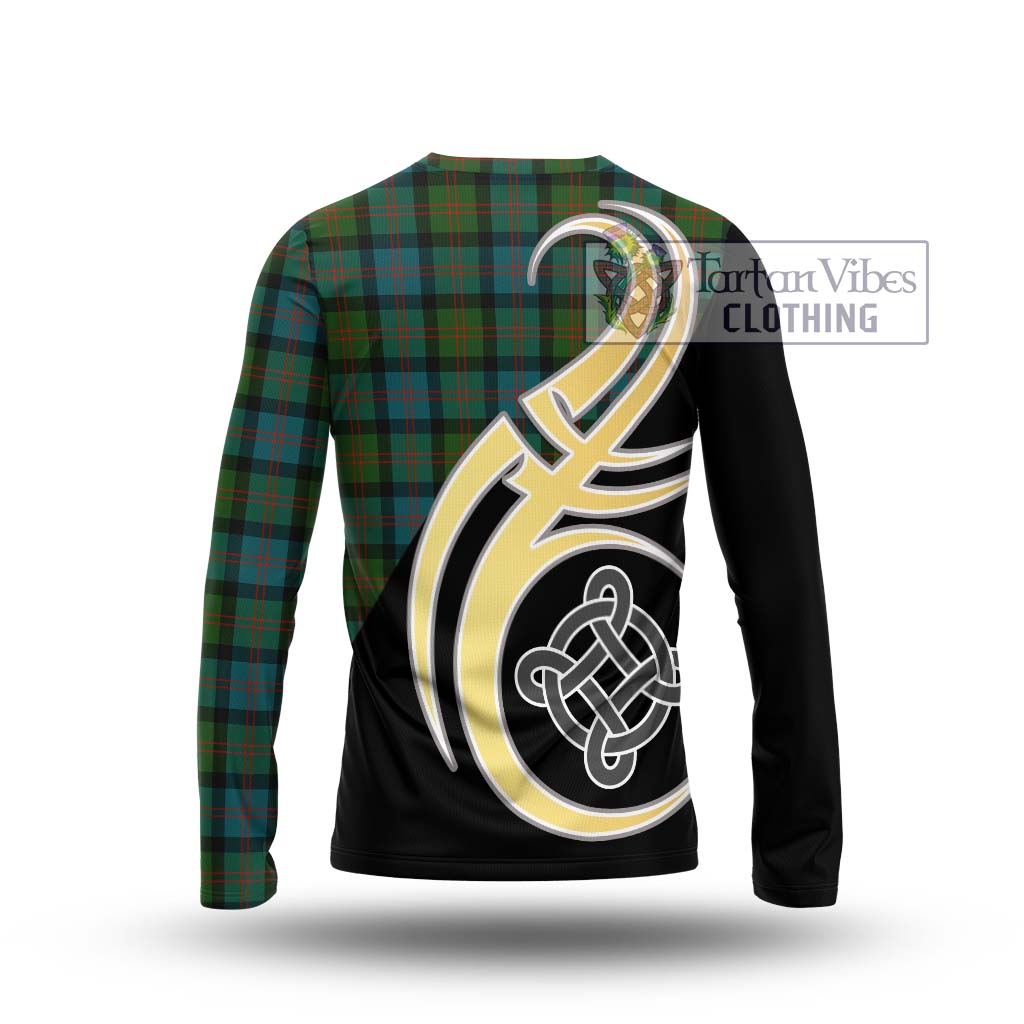 Blair Ancient Tartan Long Sleeve T-Shirt with Family Crest and Celtic Symbol Style - Tartan Vibes Clothing