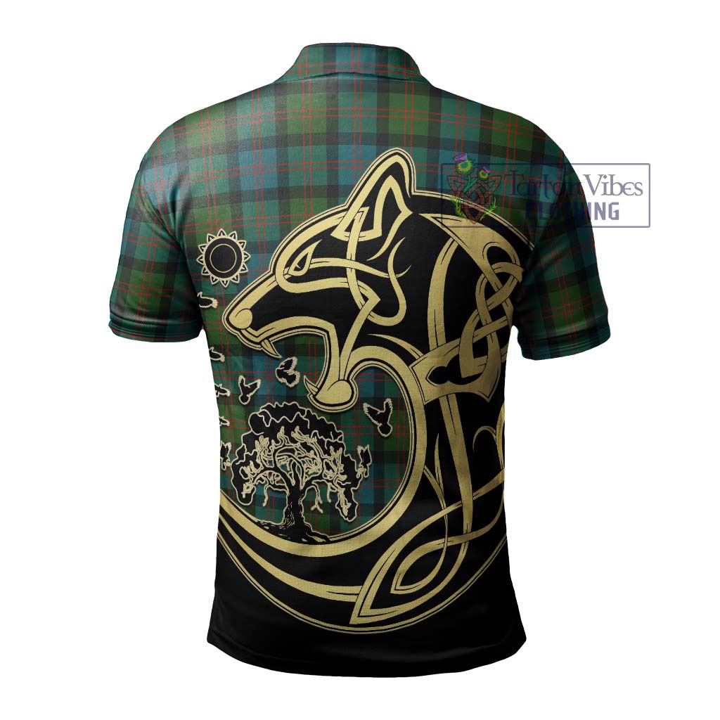 Tartan Vibes Clothing Blair Ancient Tartan Polo Shirt with Family Crest Celtic Wolf Style