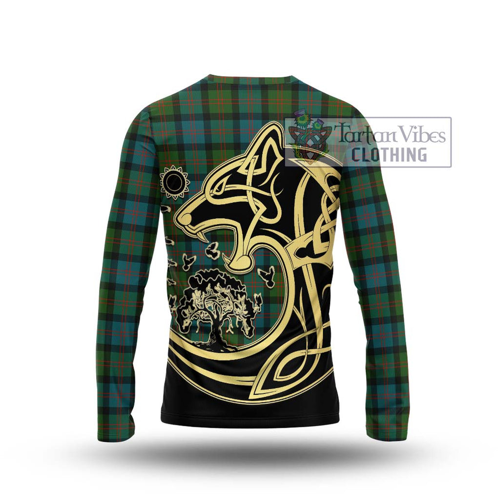 Blair Ancient Tartan Long Sleeve T-Shirt with Family Crest Celtic Wolf Style - Tartan Vibes Clothing